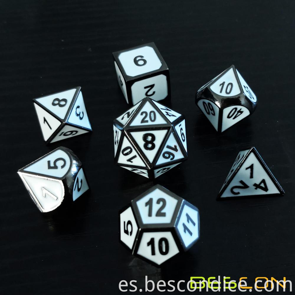 Polyhedral Metal Dice Set For Tabletop Game 11